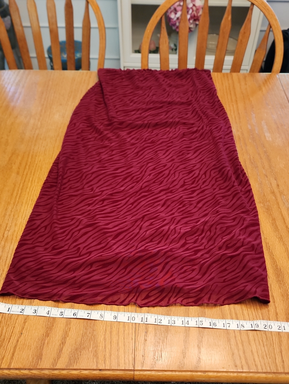 Madden NYC Women's Red Zebra-Print Velevet Slip Dress - Picture 12 of 16